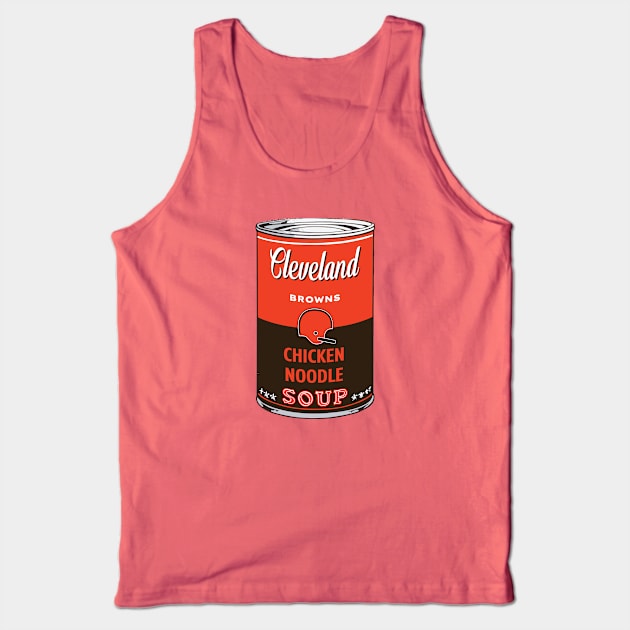 Cleveland Browns Soup Can Tank Top by Rad Love